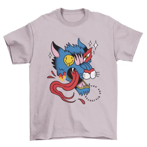 Trippy Wolf Tattoo Tee