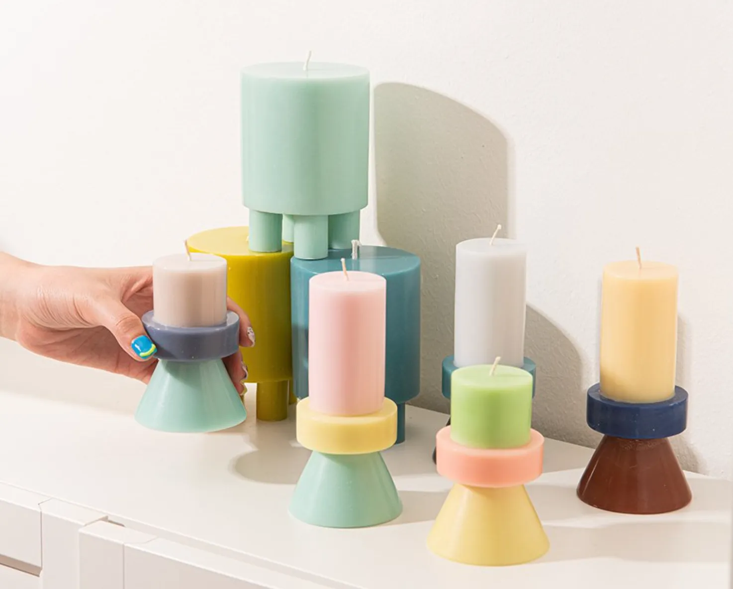 Vibrant Mini Stack Candle