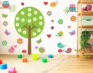 Vibrant Tree Wall Sticker - Playful, Colorful, Whimsy Design Decal