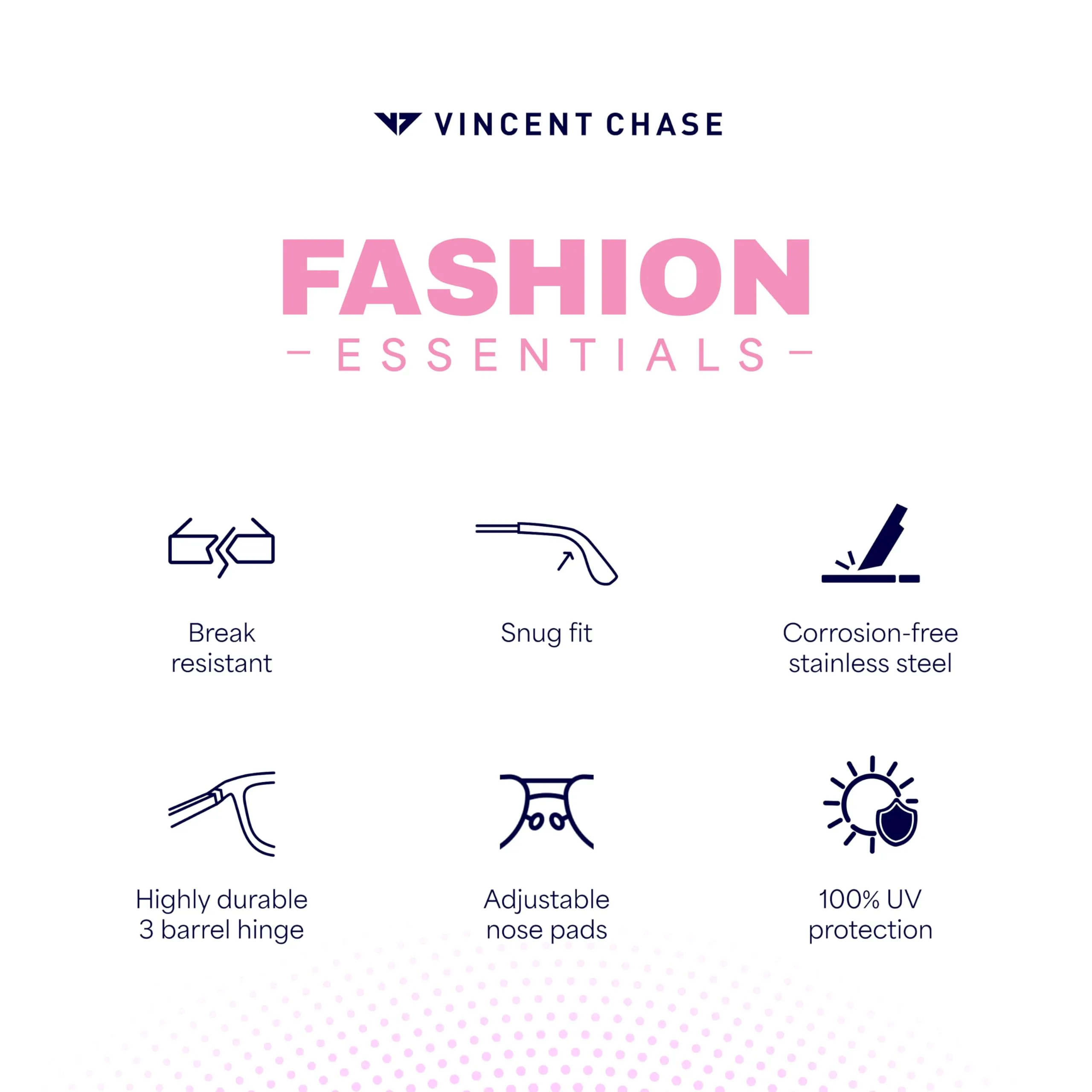 Vincent Chase By Lenskart | Gold Pink Full Rim Square | Fashion Essentials | Branded Latest and Stylish Sunglasses | 100% UV Protected | Men & Women | Medium | VC S15800