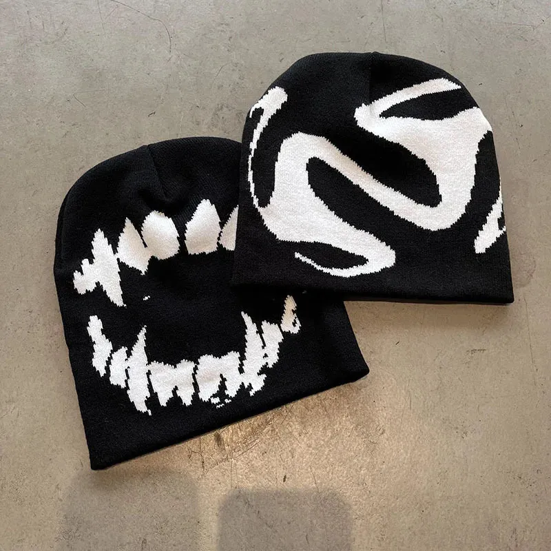 Women Hat Knitting Beanies Goth Tooth Caps