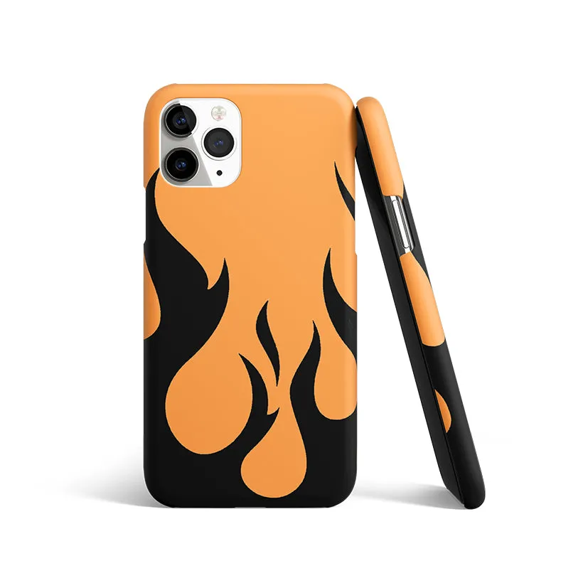 Y2K Retro Orange Flames Phone Cover | Matte Case