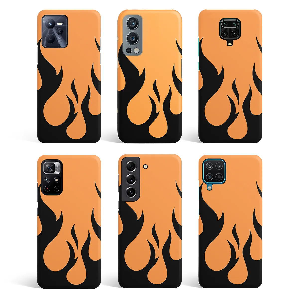 Y2K Retro Orange Flames Phone Cover | Matte Case