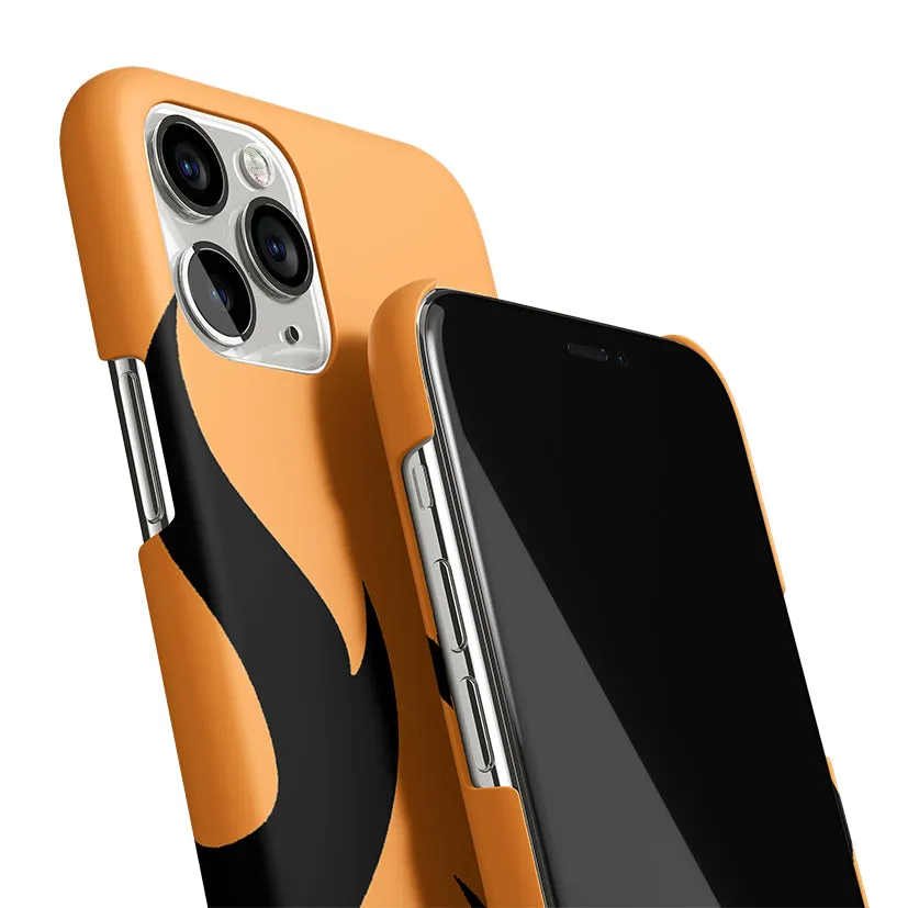 Y2K Retro Orange Flames Phone Cover | Matte Case