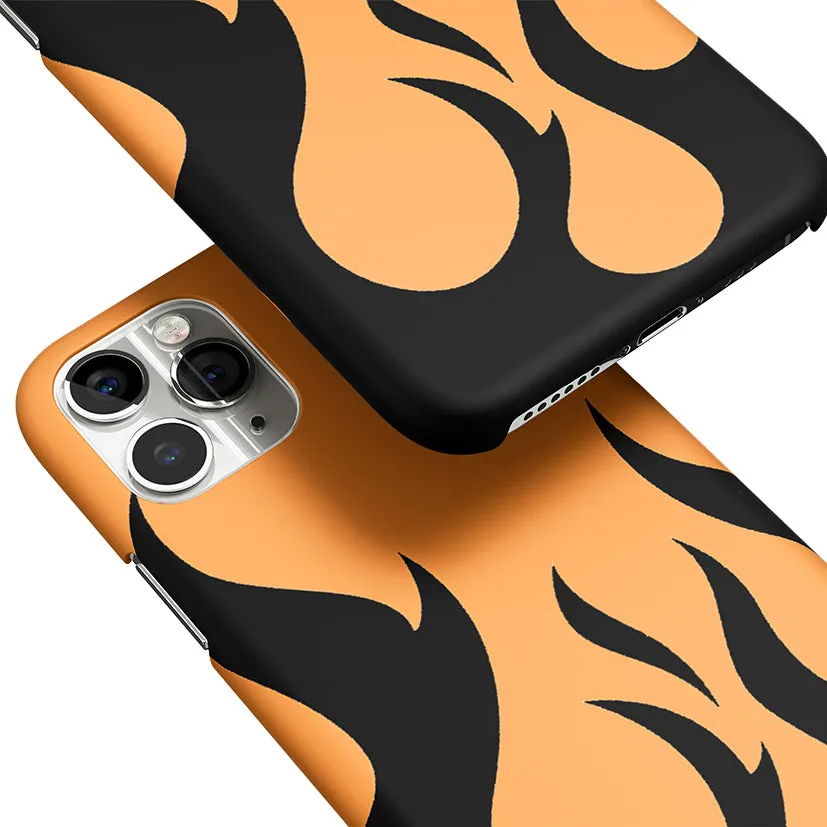 Y2K Retro Orange Flames Phone Cover | Matte Case