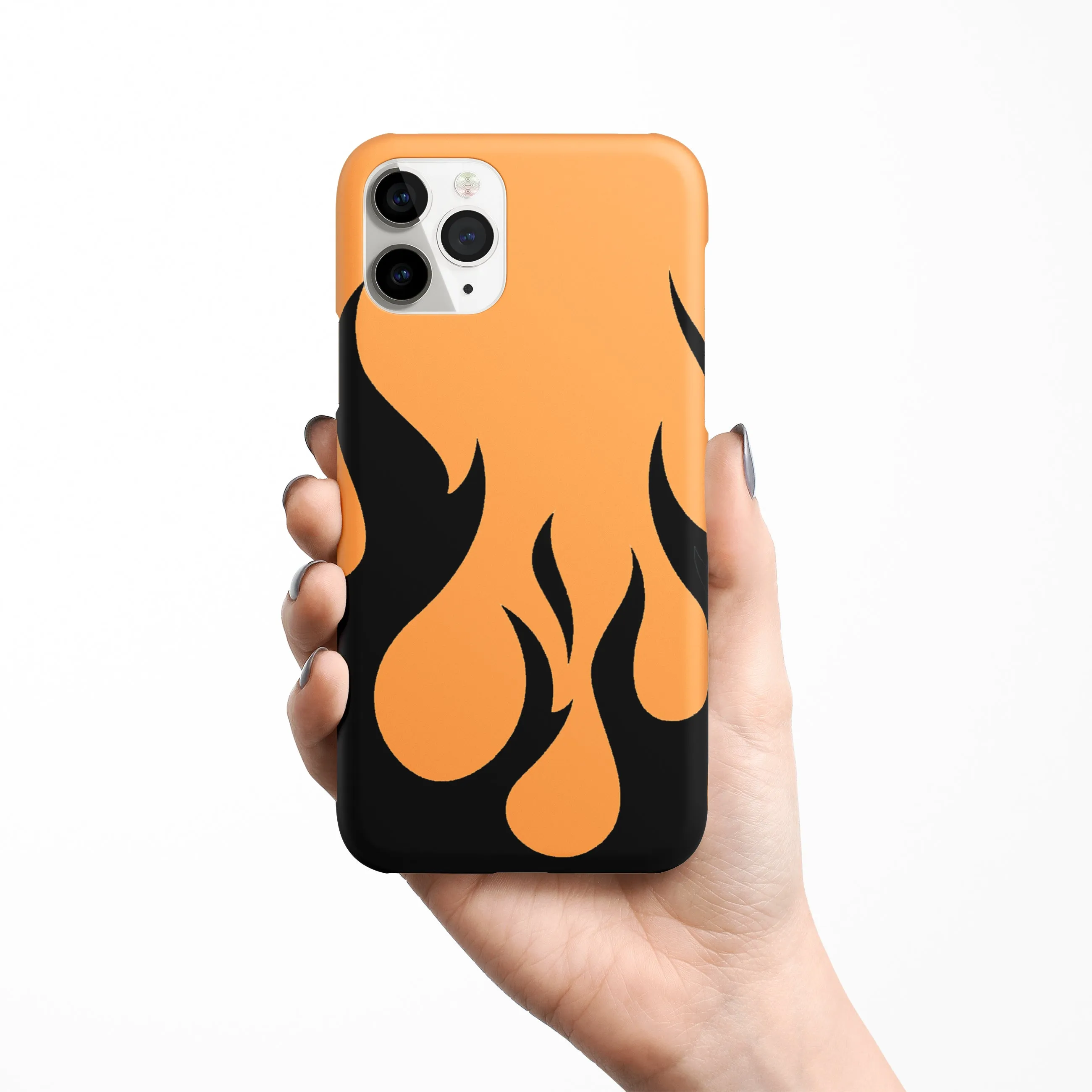 Y2K Retro Orange Flames Phone Cover | Matte Case